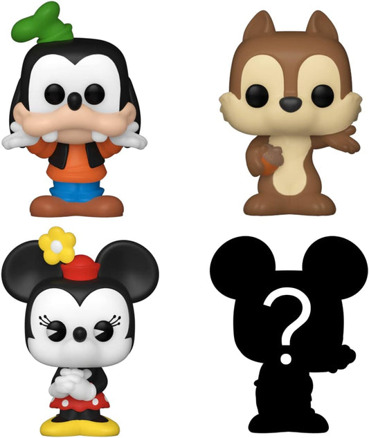 Funko Bitty POP! Disney - Goofy, Chip, Minnie Mouse (hands Folded) and A Surprise Mystery Mini Figure