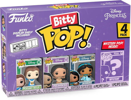 Funko Bitty POP! Disney Princess - Peasant Belle, Pocahontas, Jasmine and A Surprise Mystery Mini Figure