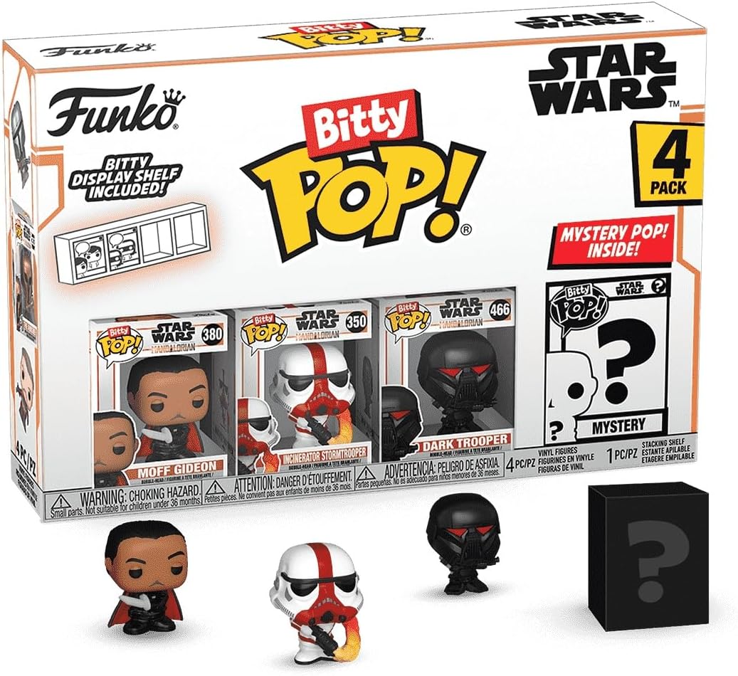 Funko Bitty POP!: Mandalorian - Moff Gideonª, Bitty Pop! Incinerator Stormtrooperª, Bitty Pop! Dark Trooperª, and a mystery Bitty Pop! Figure