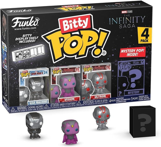 Funko Bitty Pop! Marvel - Iron Man 4PK - War Machine, Vision, Ultron and A Surprise Mystery Mini Figure