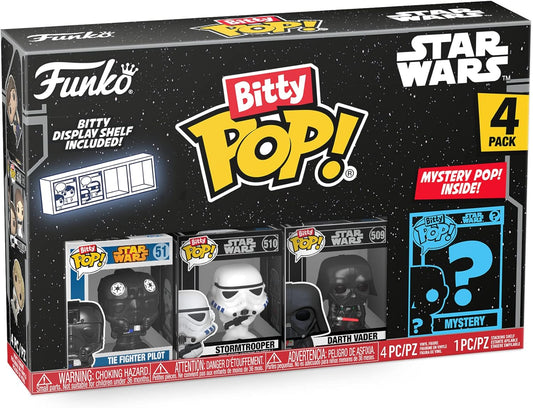 Funko Bitty POP! Star Wars - Darth Vaderª, TIE Fighter Pilotª, Stormtrooperª and A Surprise Mystery Mini Figure