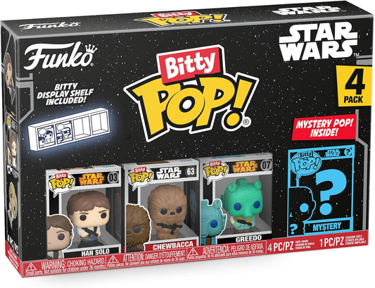 Funko Bitty POP! Star Wars - Han Soloª, Chewbaccaª, Greedoª and A Surprise Mystery Mini Figure