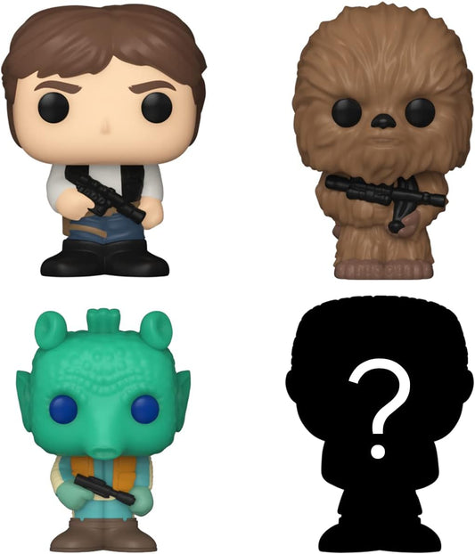 Funko Bitty POP! Star Wars - Han Soloª, Chewbaccaª, Greedoª and A Surprise Mystery Mini Figure
