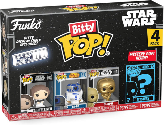 Funko Bitty POP! Star Wars - Princess Leiaª, R2-D2ª, C-3POª and A Surprise Mystery Mini Figure