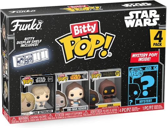 Funko Bitty POP! Star Wars - Luke Skywalkerª, Obi-Wan Kenobiª, Jawaª and A Surprise Mystery Mini Figure