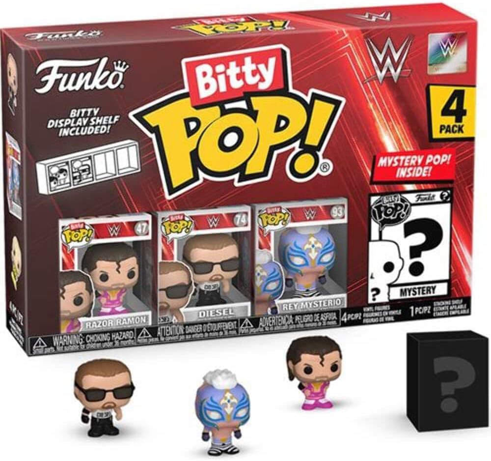 Funko Bitty POP!: WWE - Razor Ramonª, Bitty Pop! Dieselª, Bitty Pop! Rey Mysterio¨, and a mystery Bitty Pop! Figure