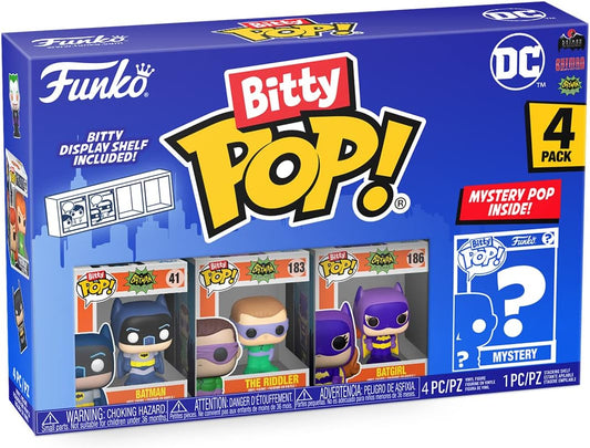 Funko Bitty POP! DC - Batman, Batgirl, the Riddler and A Surprise Mystery Mini Figure